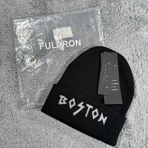 FullRon Boston Black Hat BRAND NEW Concert Band Rock 1980s Beanie Music Punk